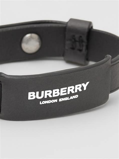 burberry logo print leather bracelet|Burberry men's bracelet.